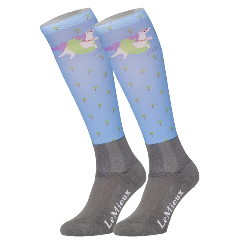 LeMieux Footsie Socks Junior - Seaside Unicorn